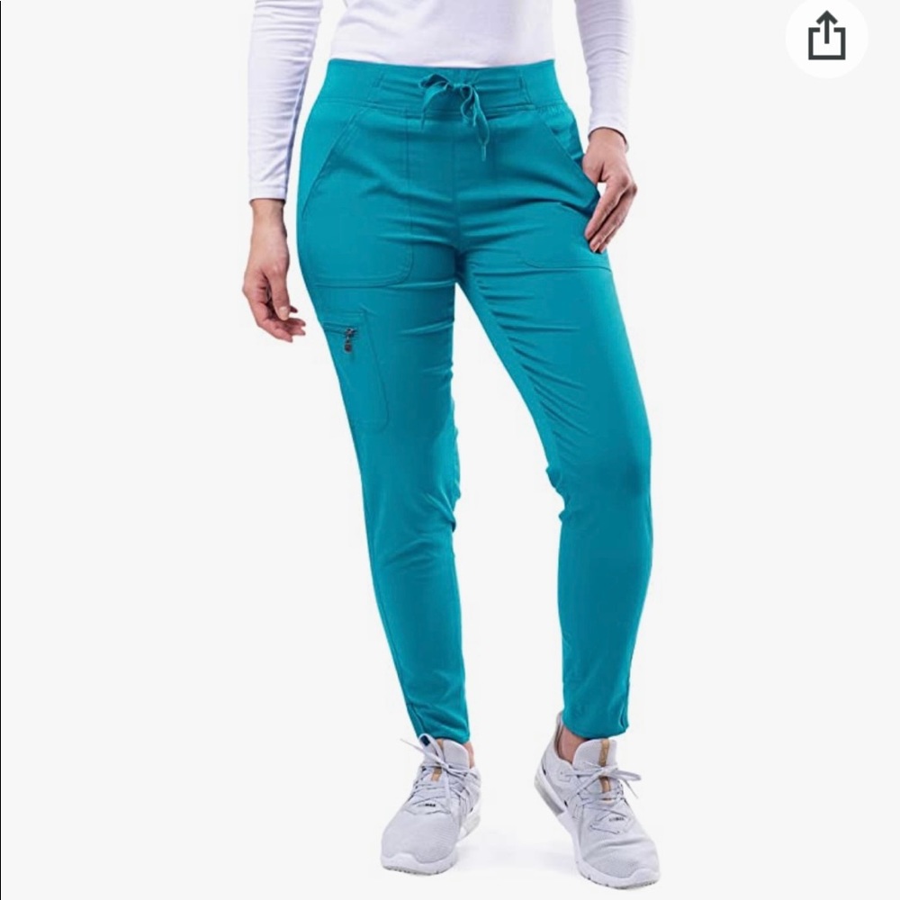 Jogger scrub pants!! Only worn once 😍 teal blue